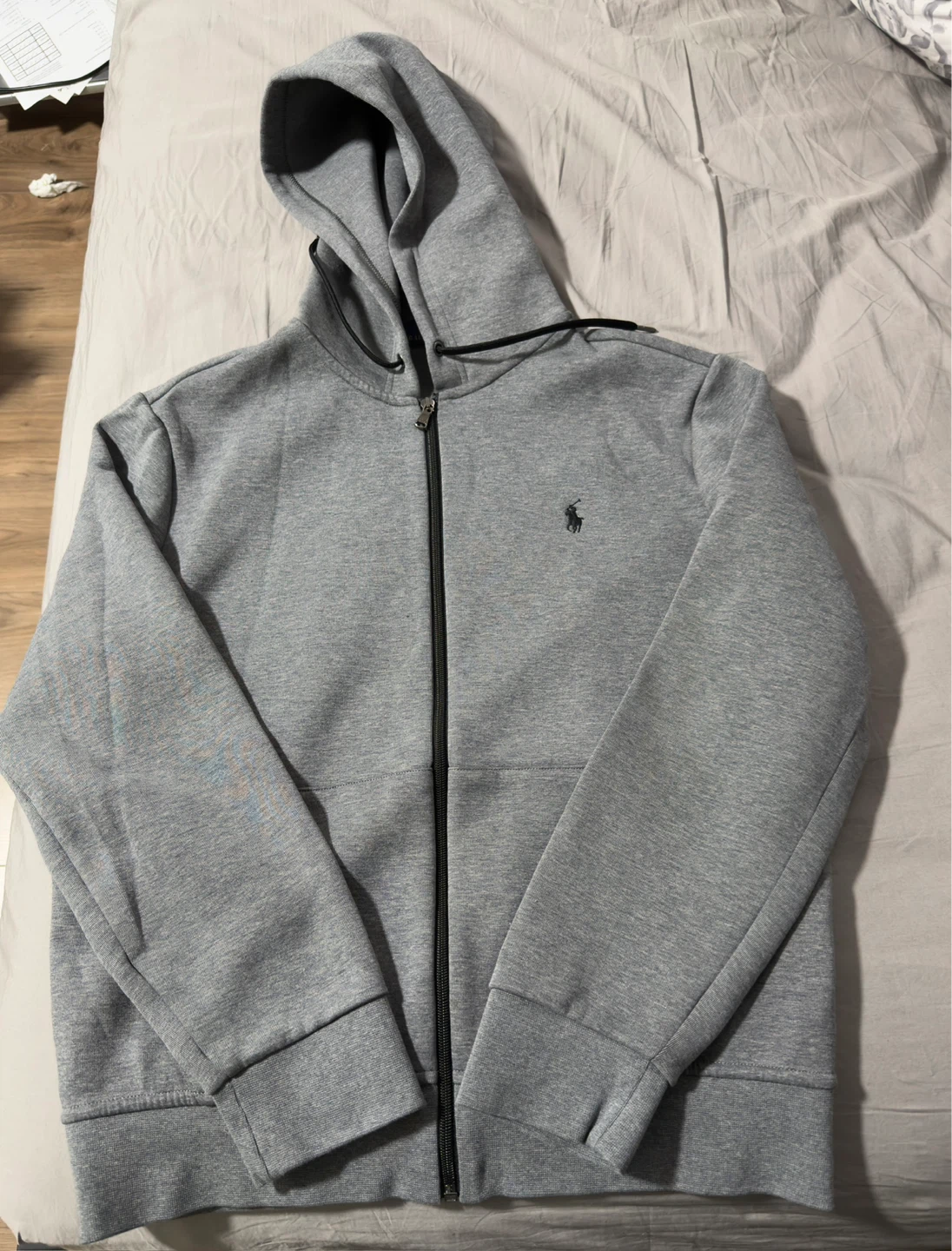 Polo Ralph Lauren Full Zip Hoodie - Grey - Size Medium - photo 3