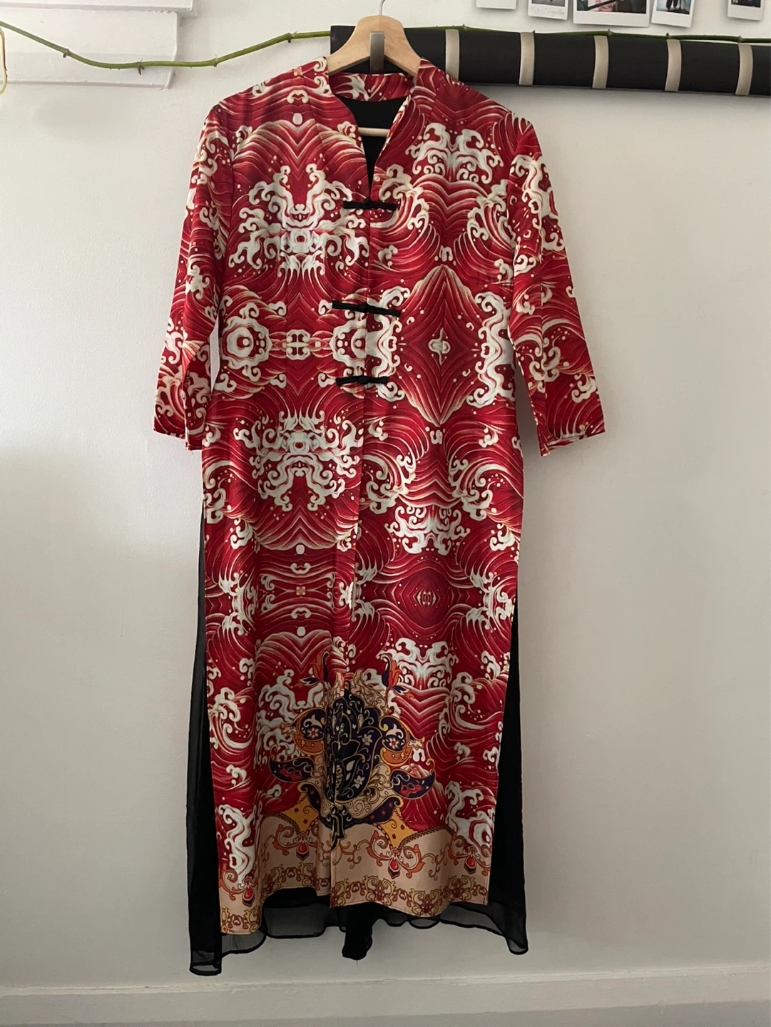 Red Dragon Wave Cheongsam Dress - photo 2
