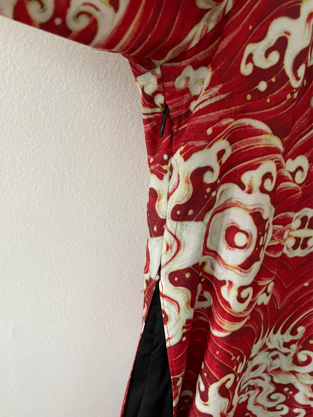 Red Dragon Wave Cheongsam Dress - photo 4