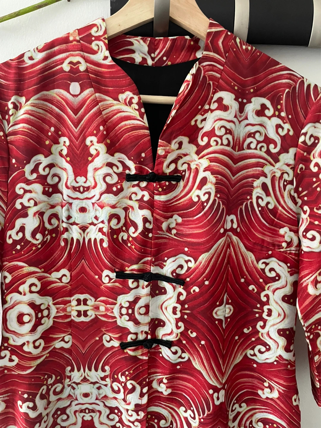Red Dragon Wave Cheongsam Dress - photo 3
