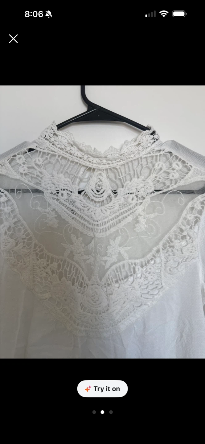 ARDENE White Lace Blouse - Size S/P - photo 3