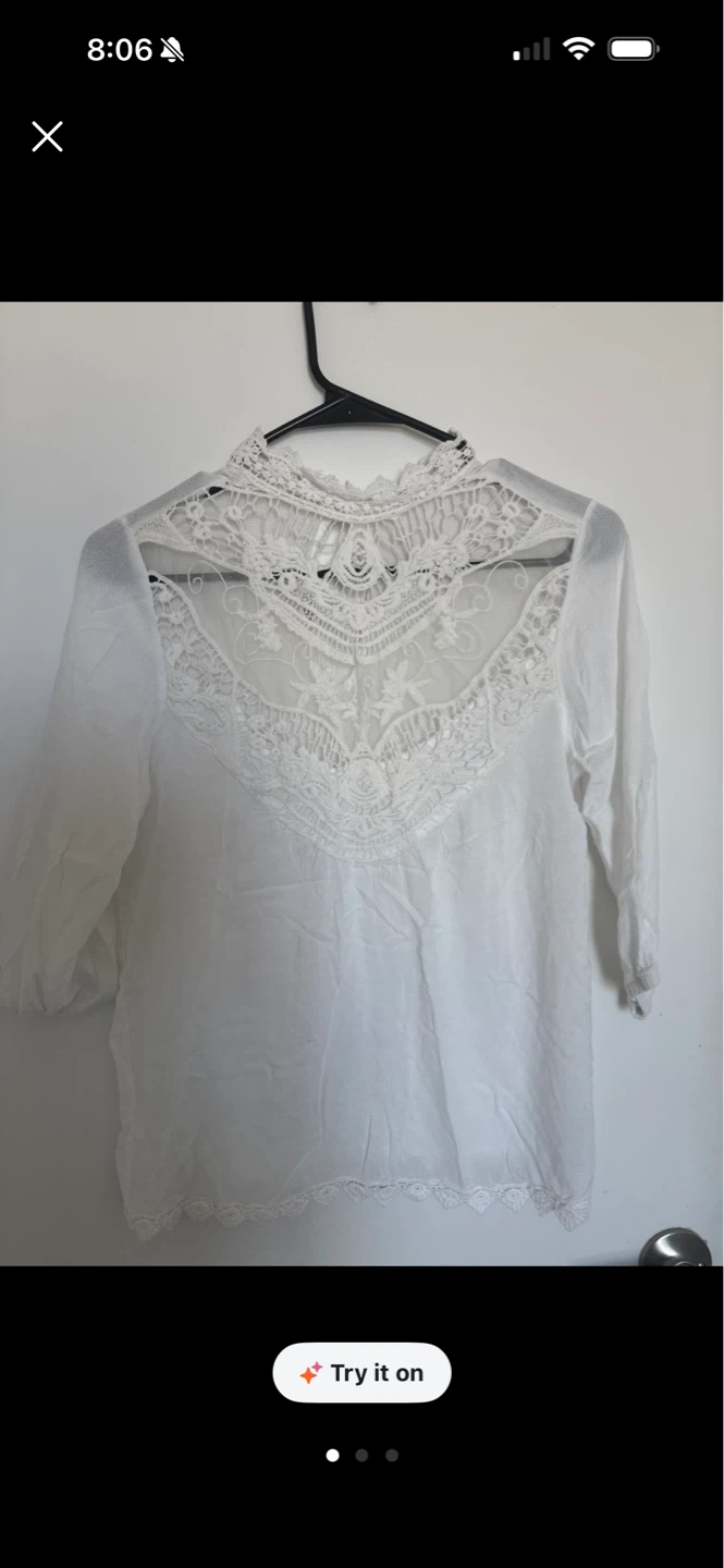 ARDENE White Lace Blouse - Size S/P - photo 2