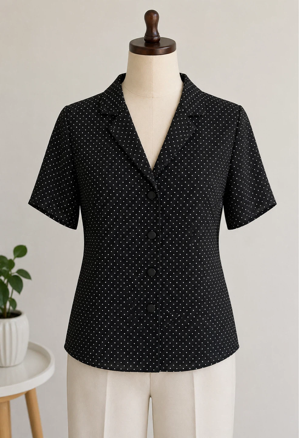 Nasty Gal Polka Dot Button Front Dress