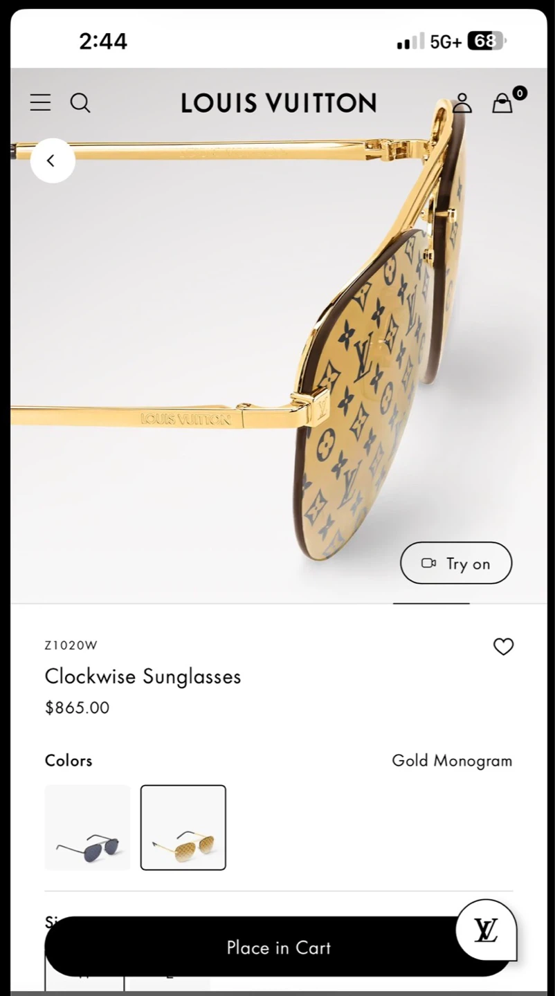 Louis Vuitton Clockwise Sunglasses - Gold Monogram - photo 5