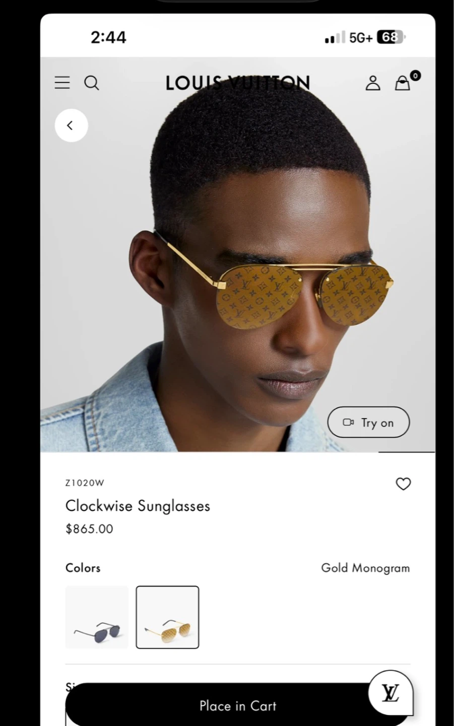 Louis Vuitton Clockwise Sunglasses - Gold Monogram - photo 4