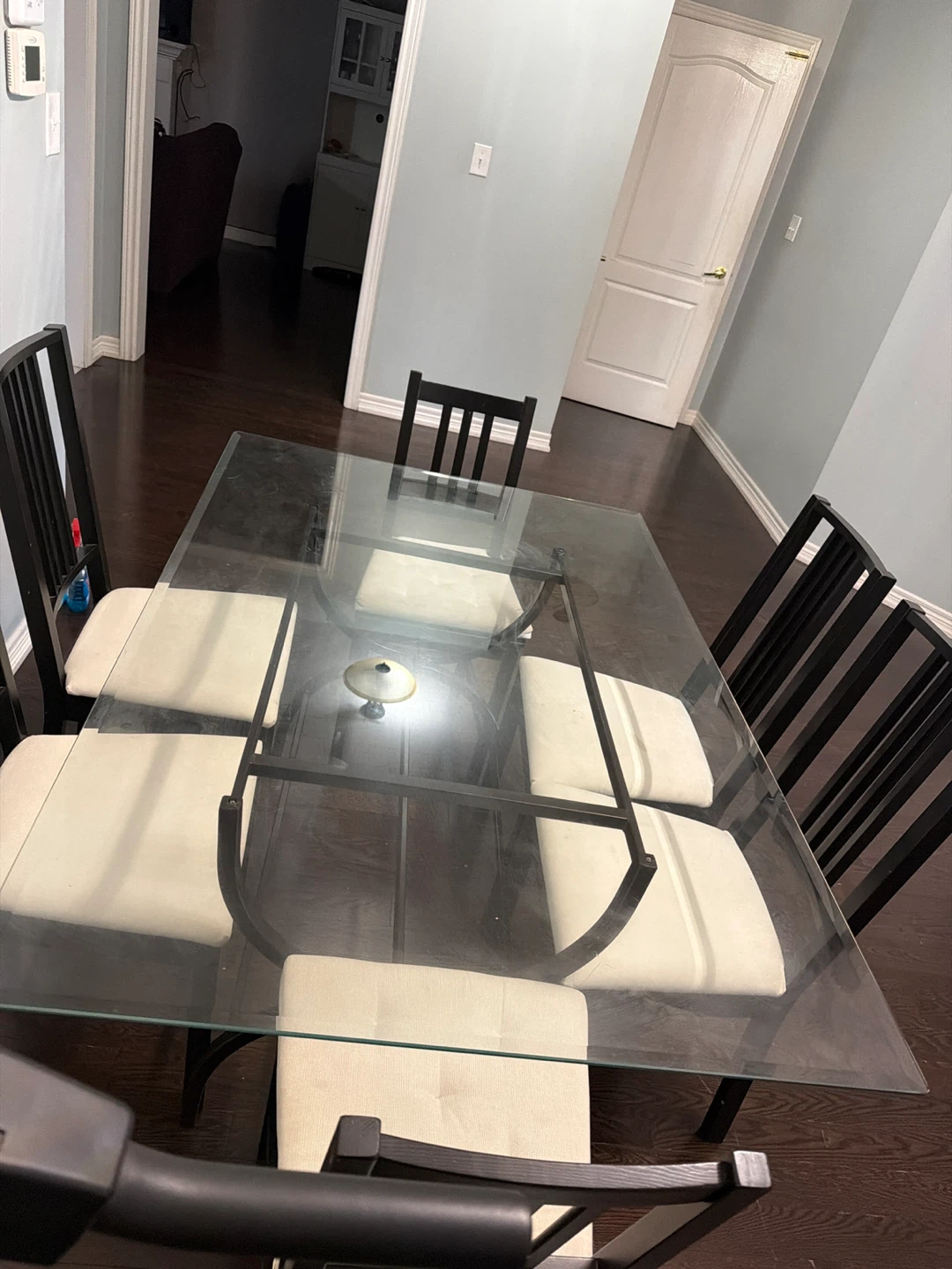 Glass Top Dining Table with 6 Chairs - photo 2