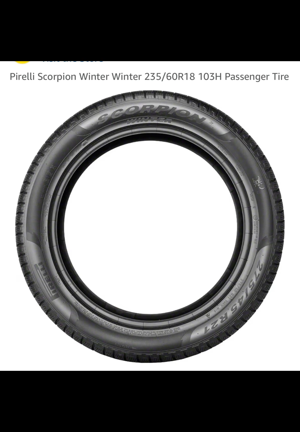 Pirelli Scorpion Winter Tire 235/60R18 103H - photo 2
