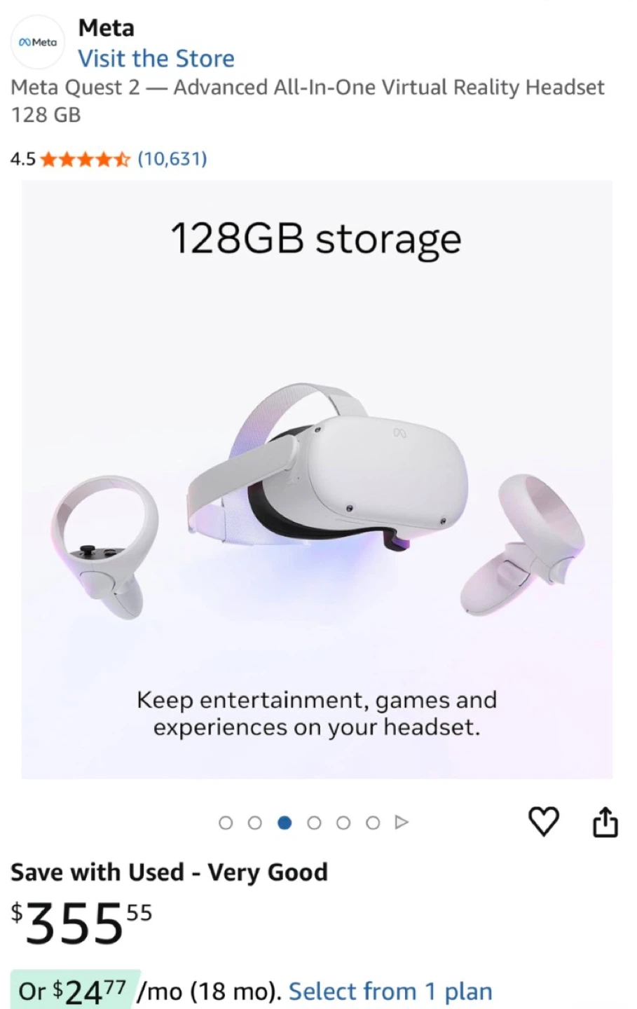 Meta Quest 2 Virtual Reality Headset - 128GB - photo 3