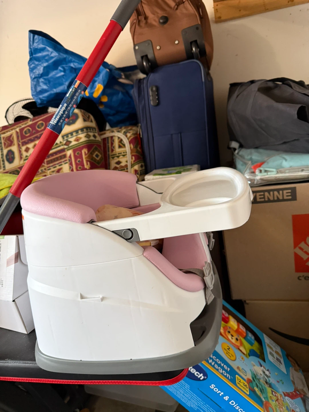 Pink and White Baby Booster Seat - photo 2