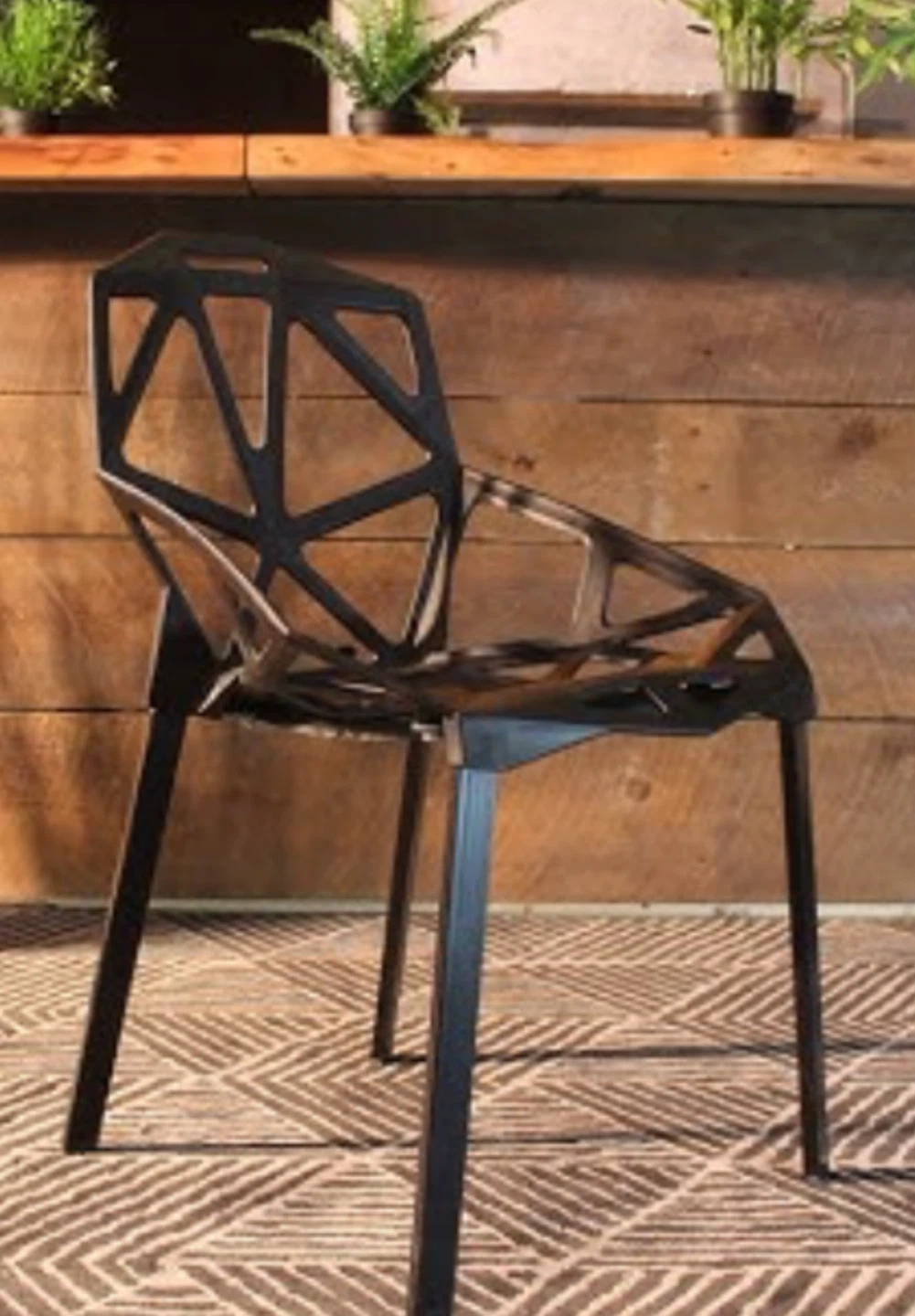 WAZO Geometric Chair (Black)