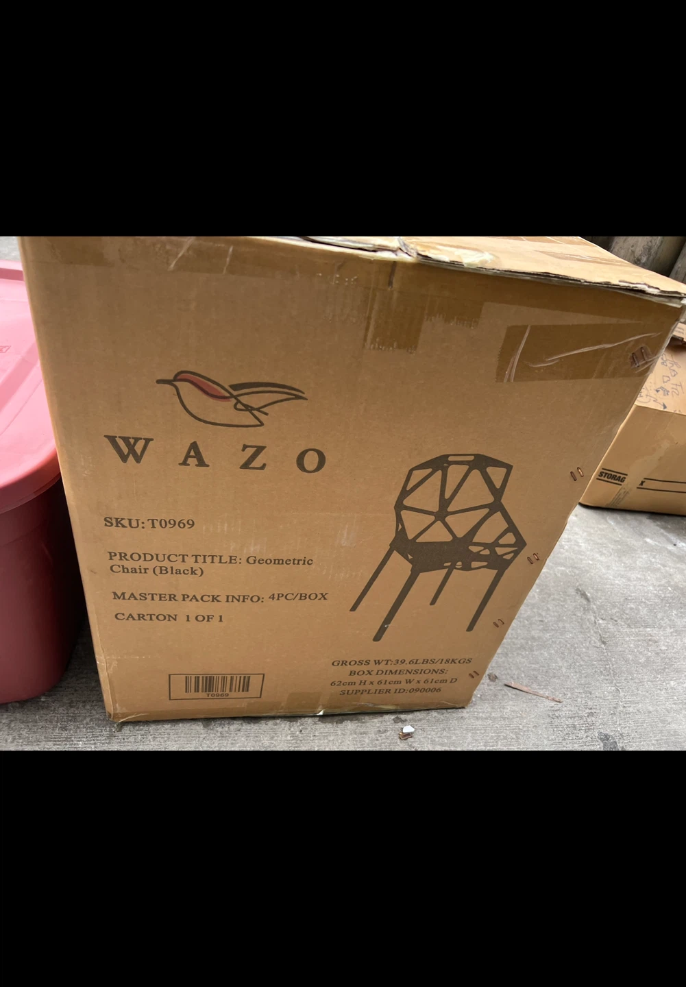 WAZO Geometric Chair (Black) - photo 4