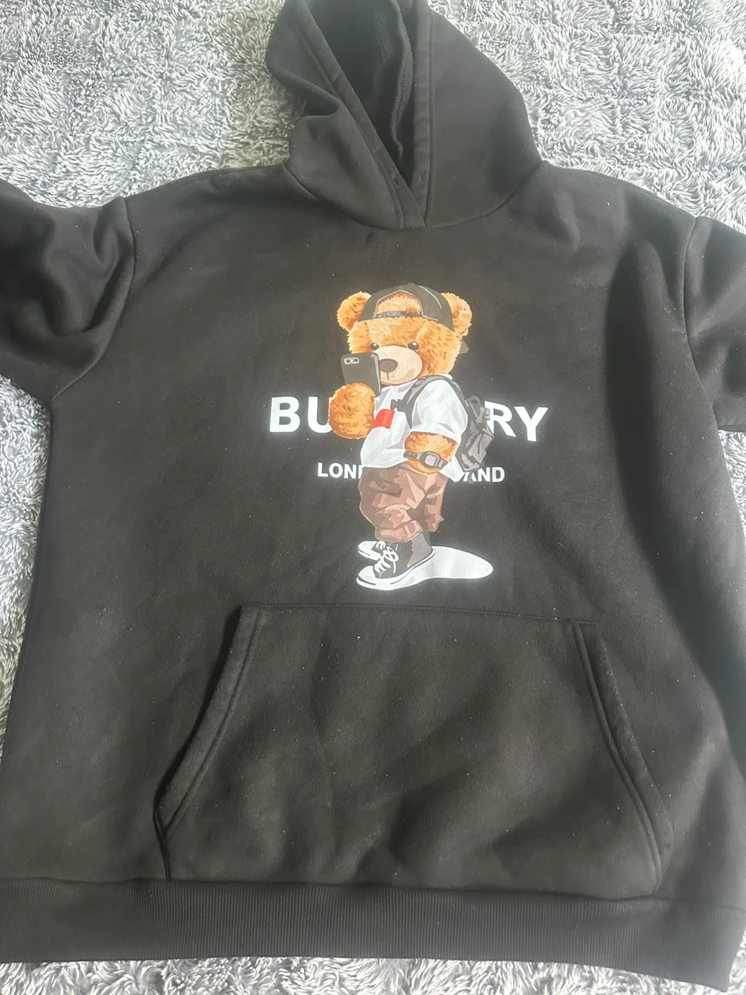 Black Teddy Bear Graphic Hoodie XL - photo 2