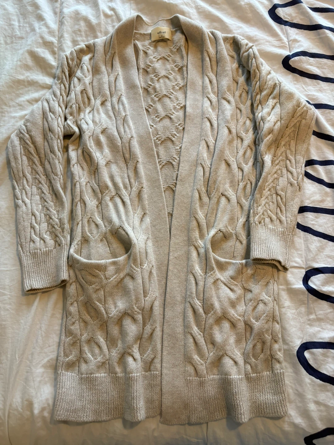 Wilfred Cable Knit Cardigan Sweater