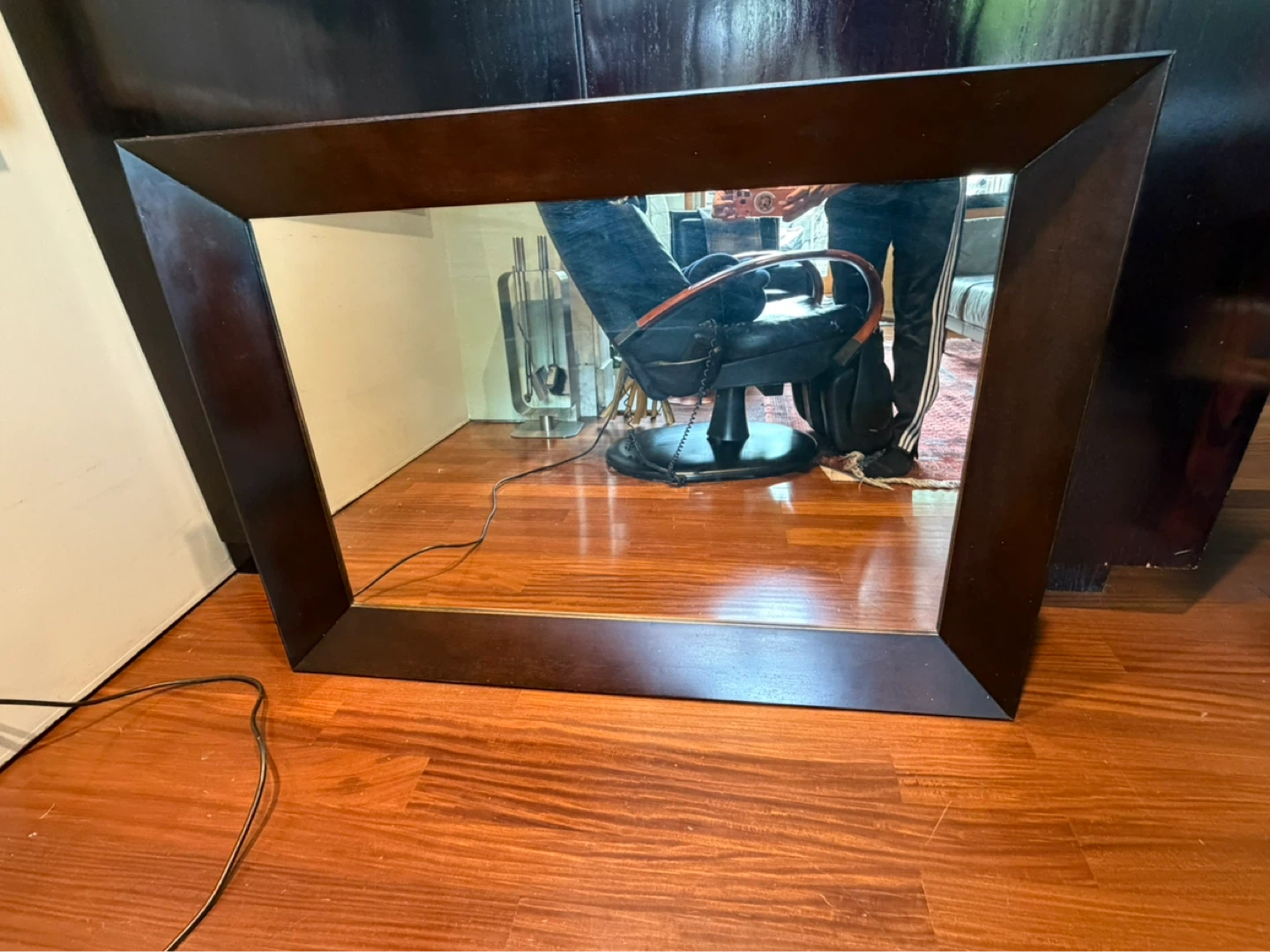 Dark Wood Framed Mirror