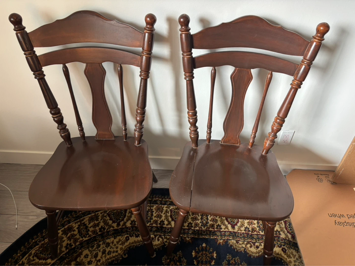 Wooden Dining Chairs - Set of 2