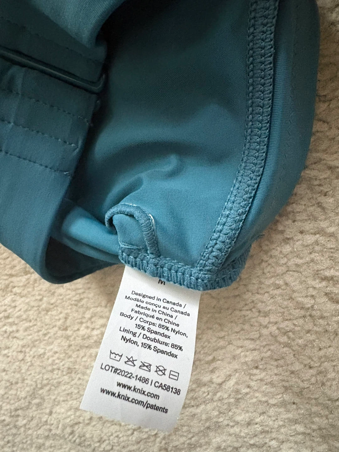 Knix deep V Teal Swim top Size M - photo 3