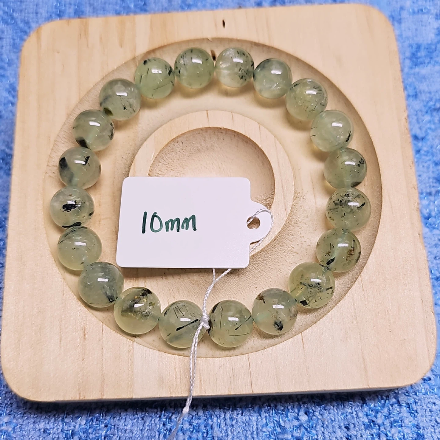 Prehnite Beaded Stretch Bracelet - 10mm