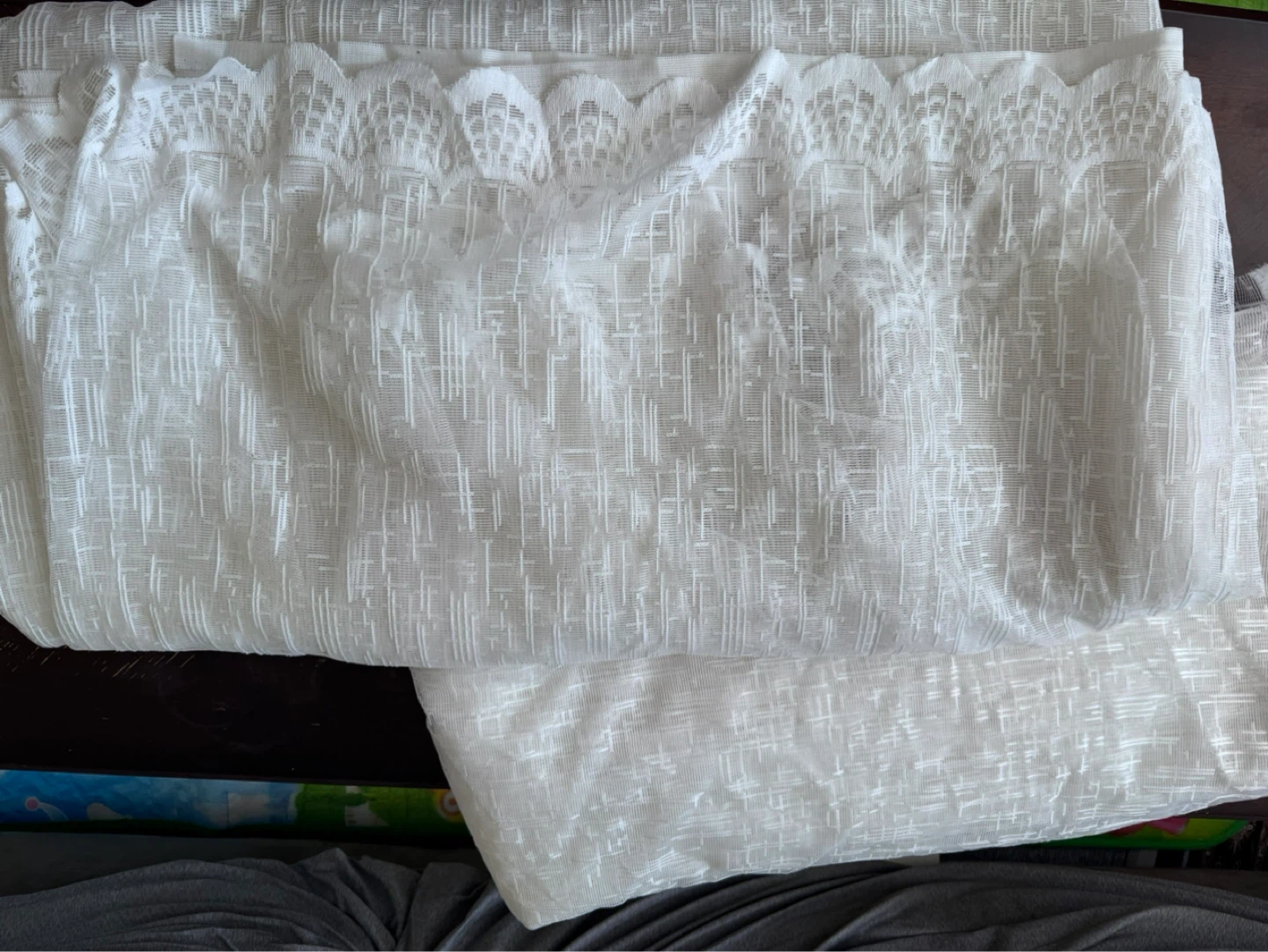 Brand new White Lace Curtains - photo 3