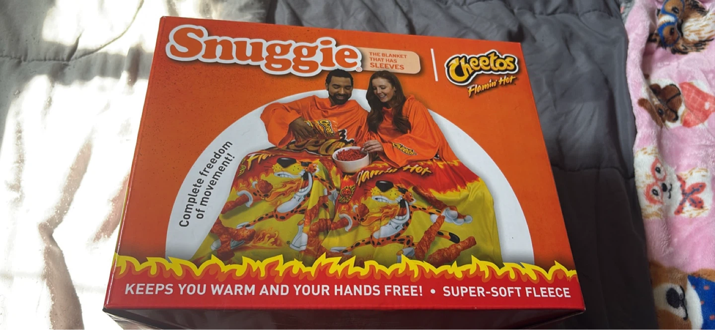 Snuggie Cheetos Flamin' Hot Blanket with Sleeves