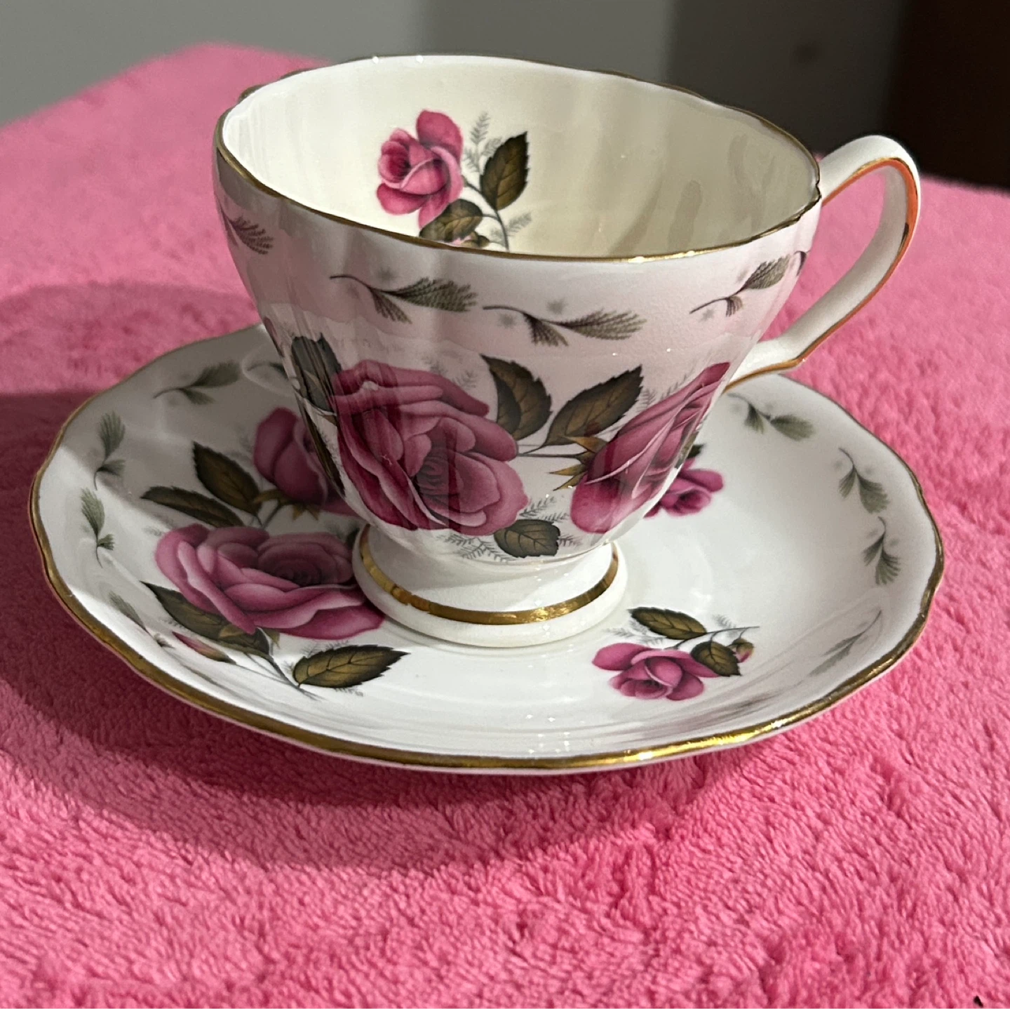 Vintage Royal Vale Bone China Tea Cup and Saucer Set