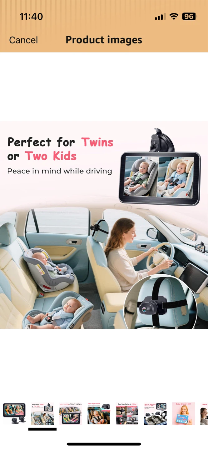 Baby Car Camera with HD 1080P Recording - photo 2