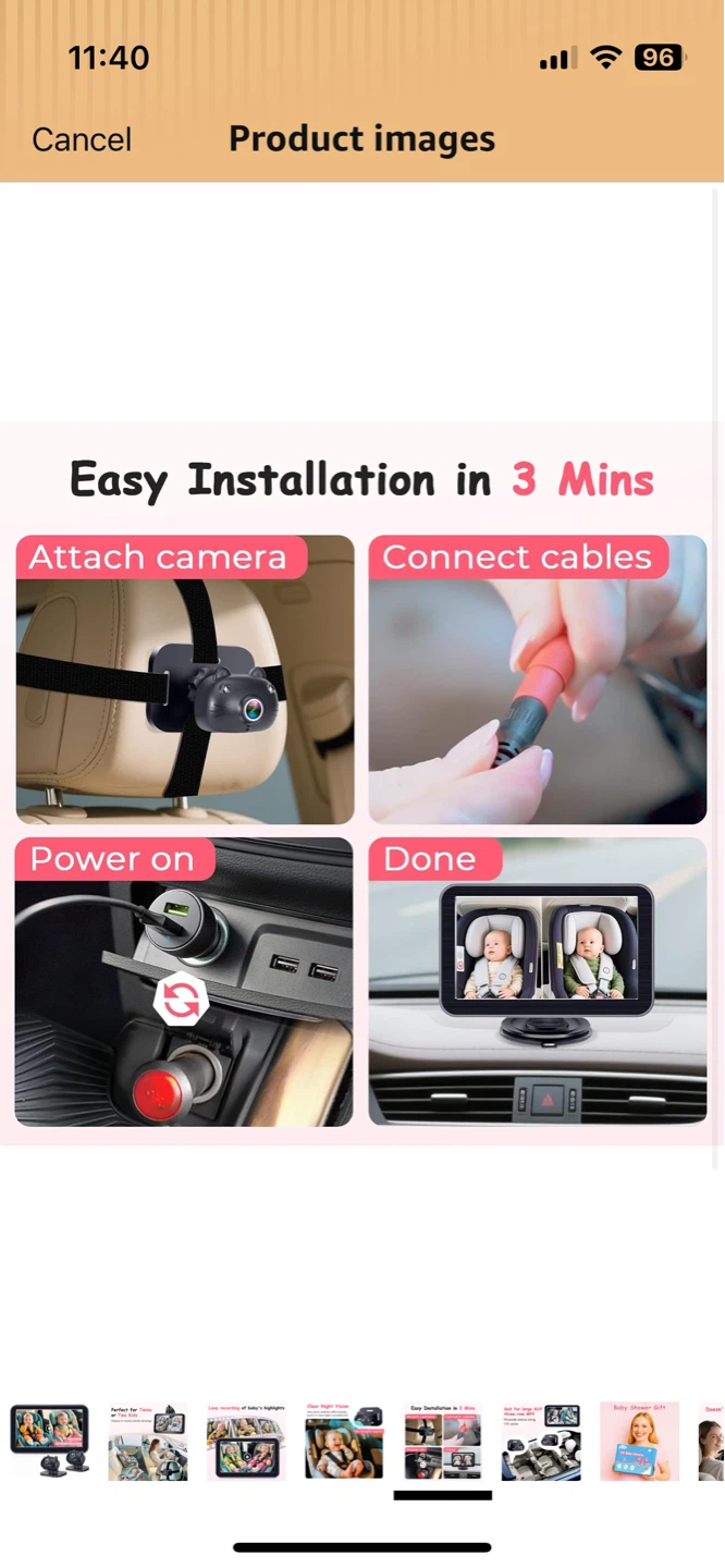 Baby Car Camera with HD 1080P Recording - photo 5
