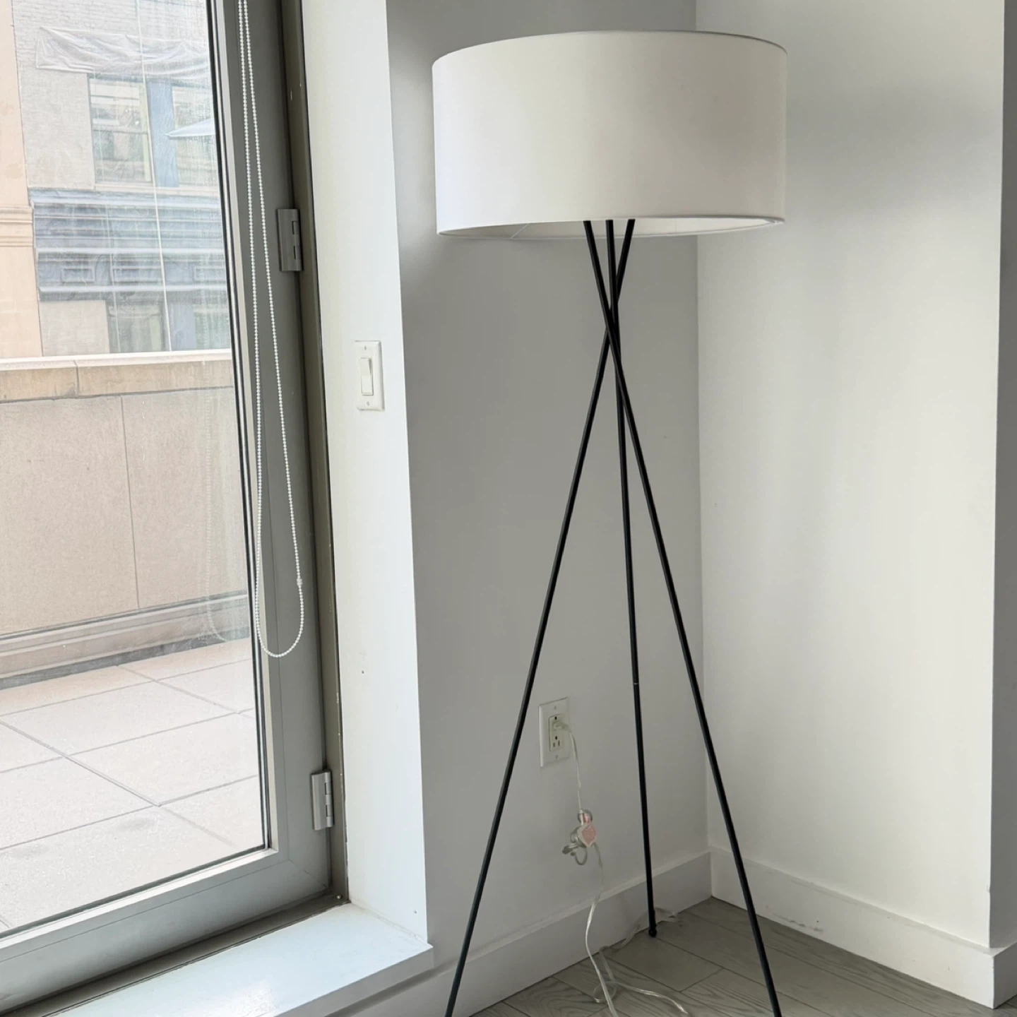 Modern 66'' Tripod Floor Lamp with Linen Shade