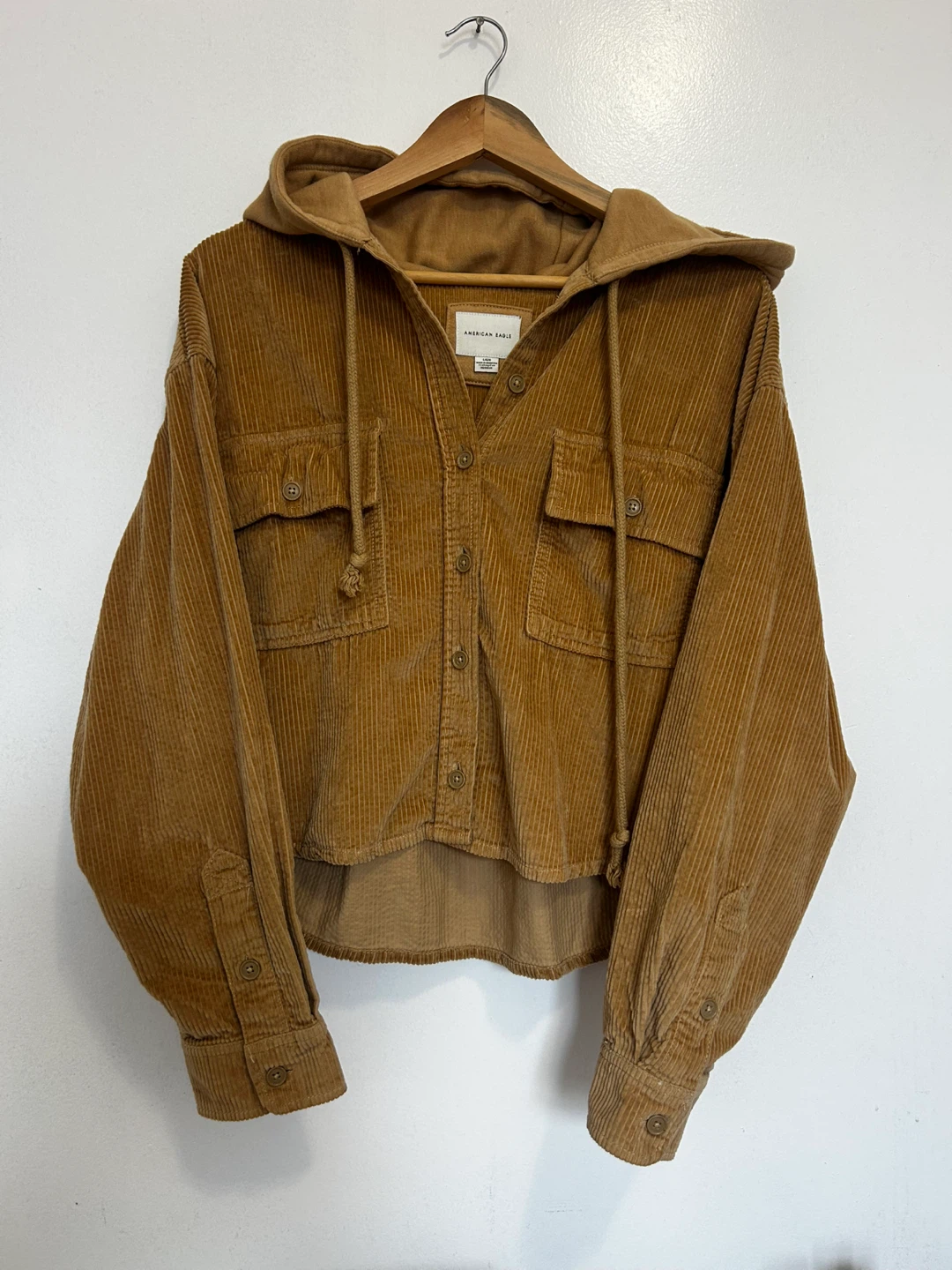 American Eagle Corduroy Button-Up Hoodie - photo 2