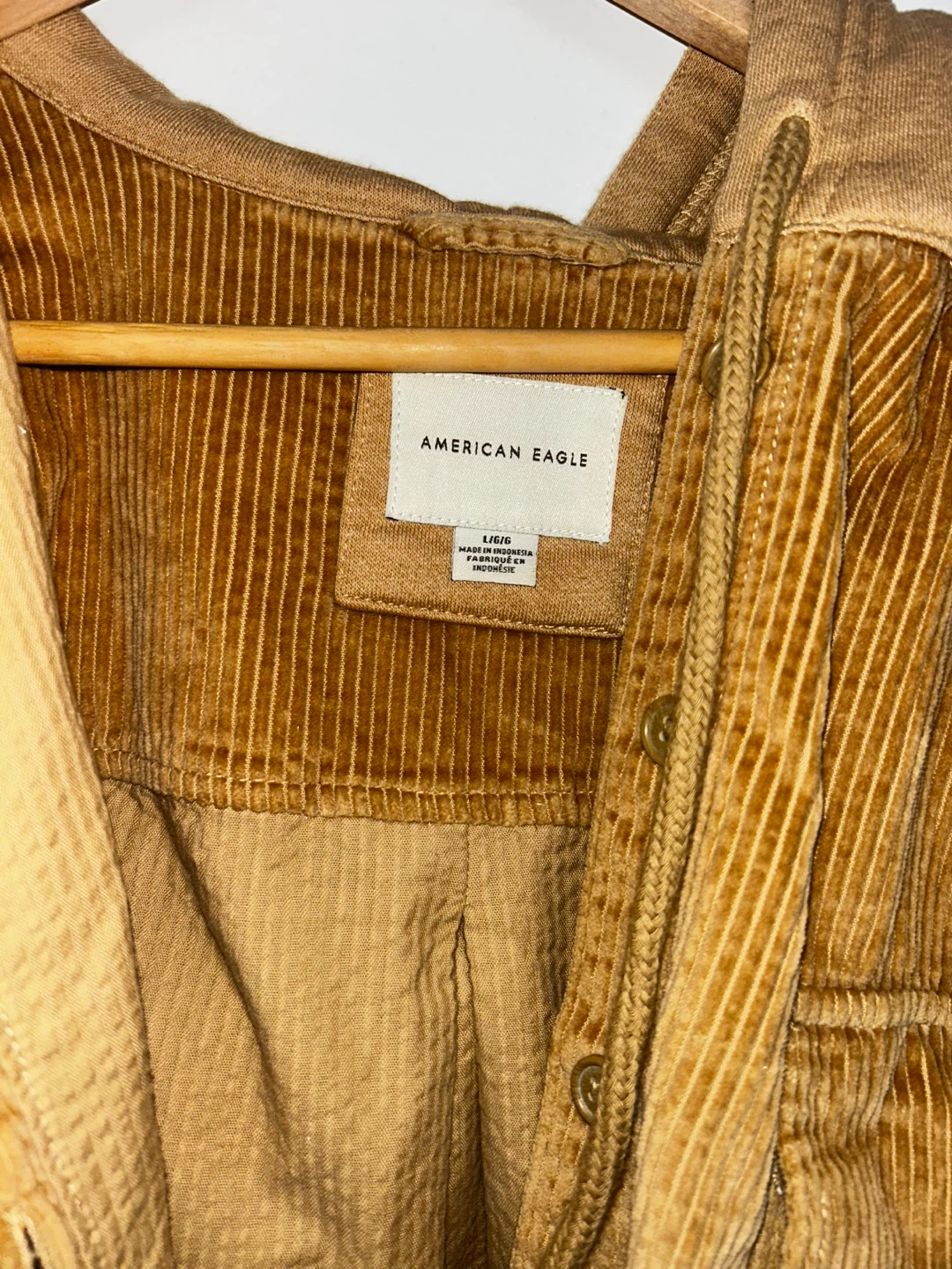 American Eagle Corduroy Button-Up Hoodie - photo 5