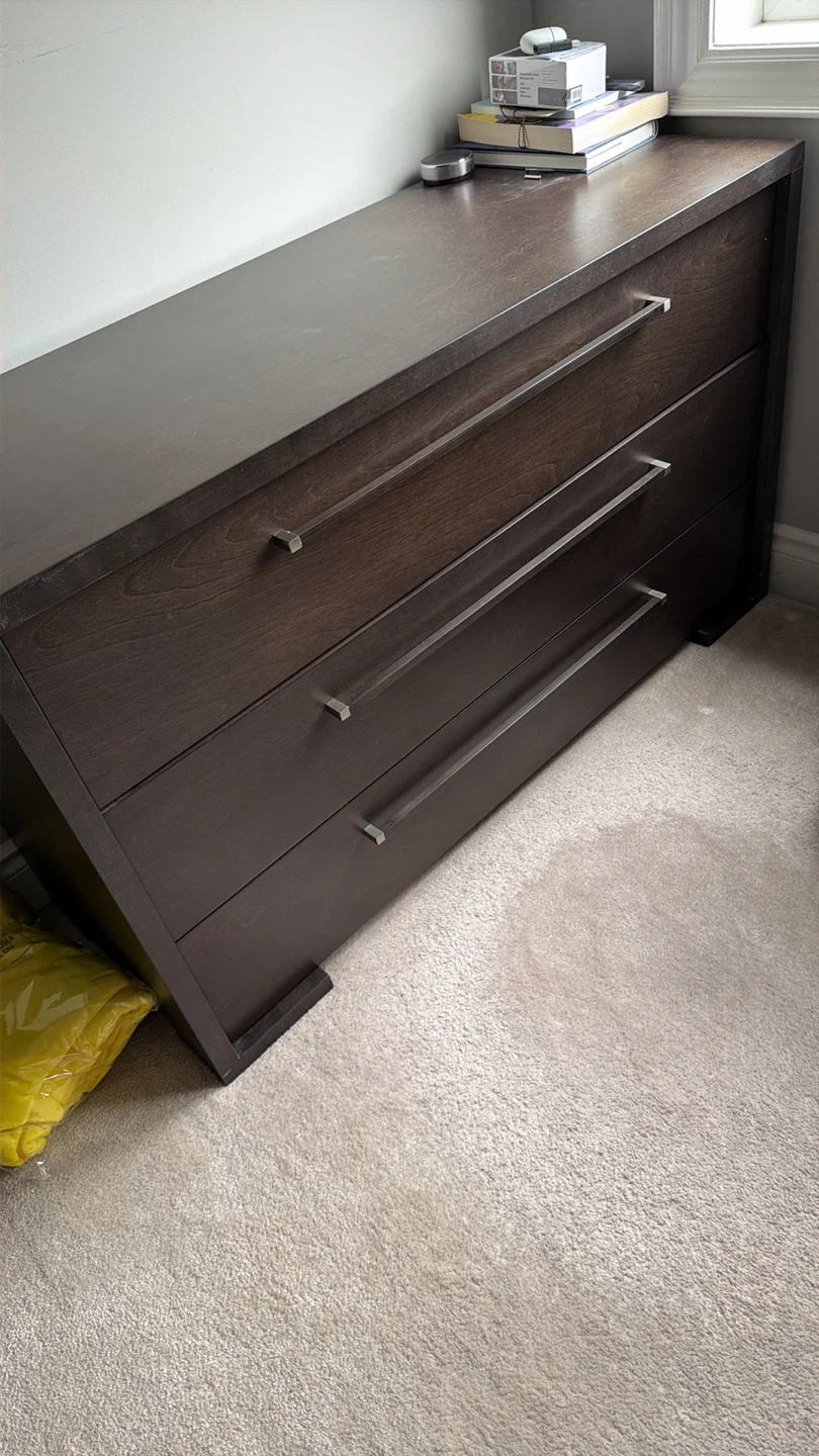 3 piece set Wood Dresser and 2 nightstands