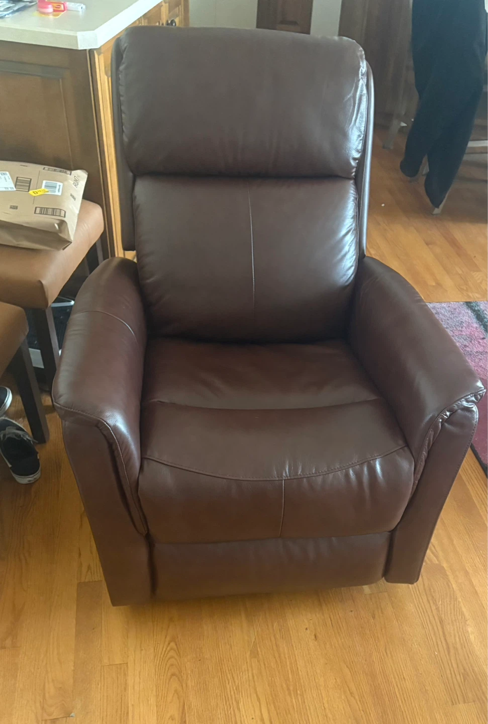Latitude Run Genuine Leather Swivel Rocker Recliner