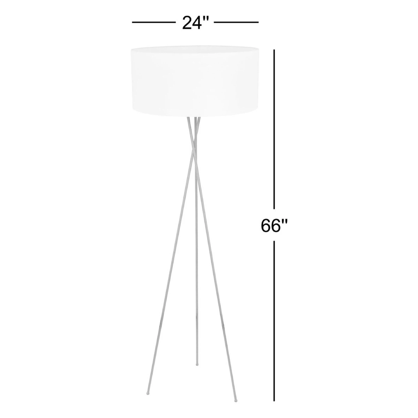 Modern 66'' Tripod Floor Lamp with Linen Shade - photo 2