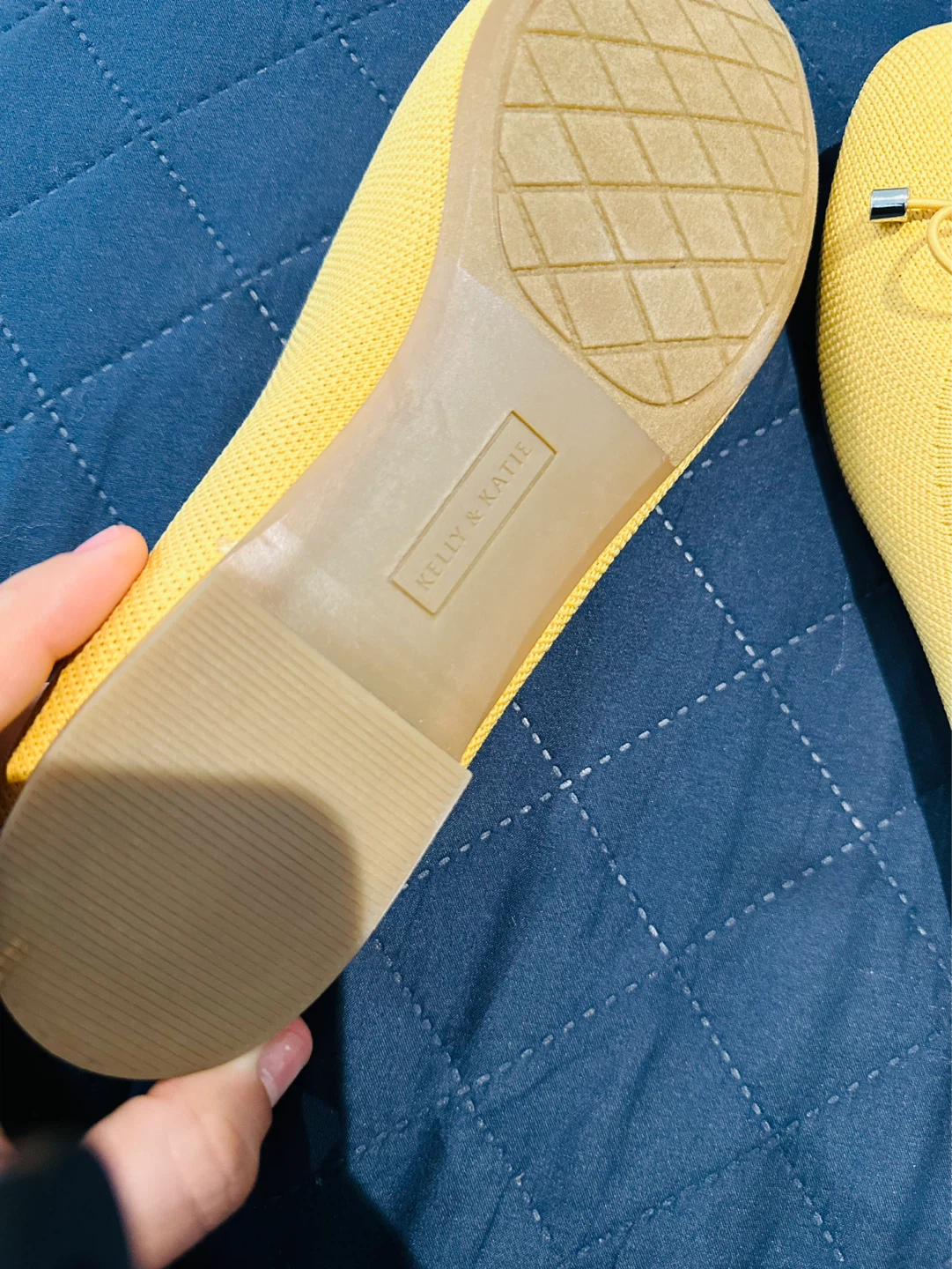 Kelly & Katie Sasha Ballet Flats - Yellow Knit - Women's Size 10 - photo 3