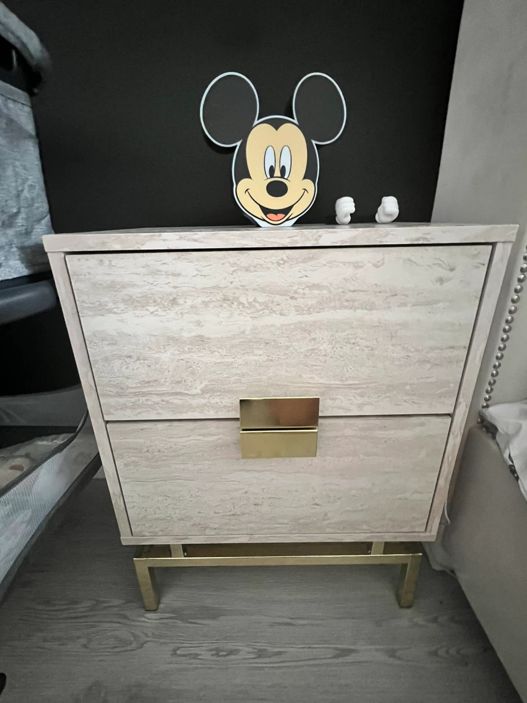 Set of Nightstand with Gold Hardware- 2 nightstands - photo 3