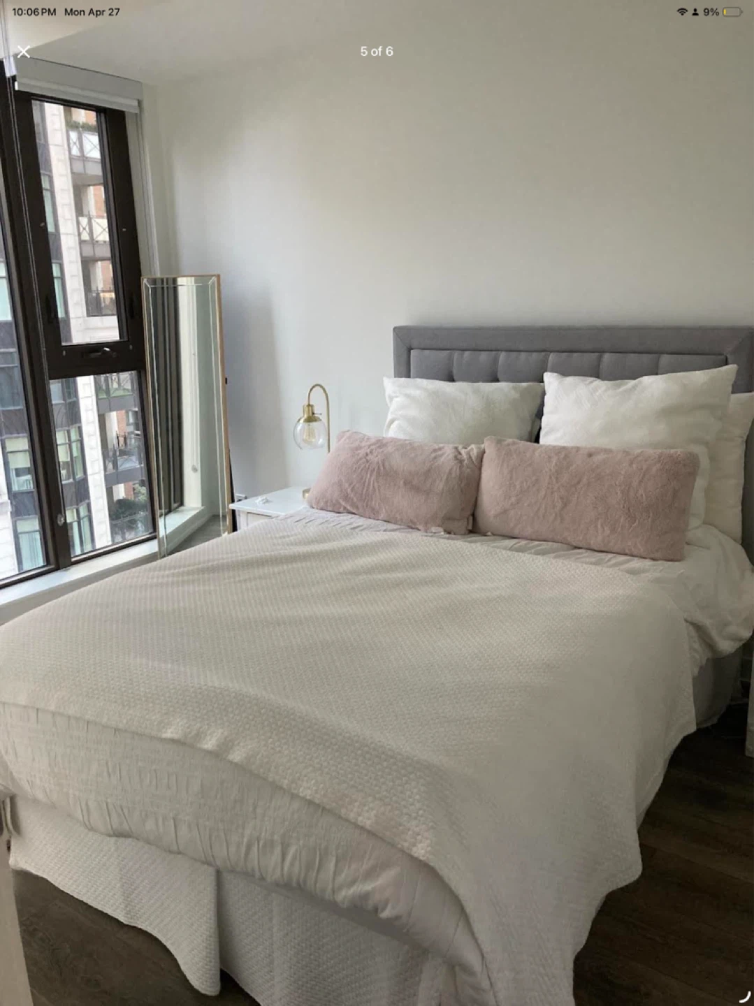 Grey Upholstered Headboard - photo 2