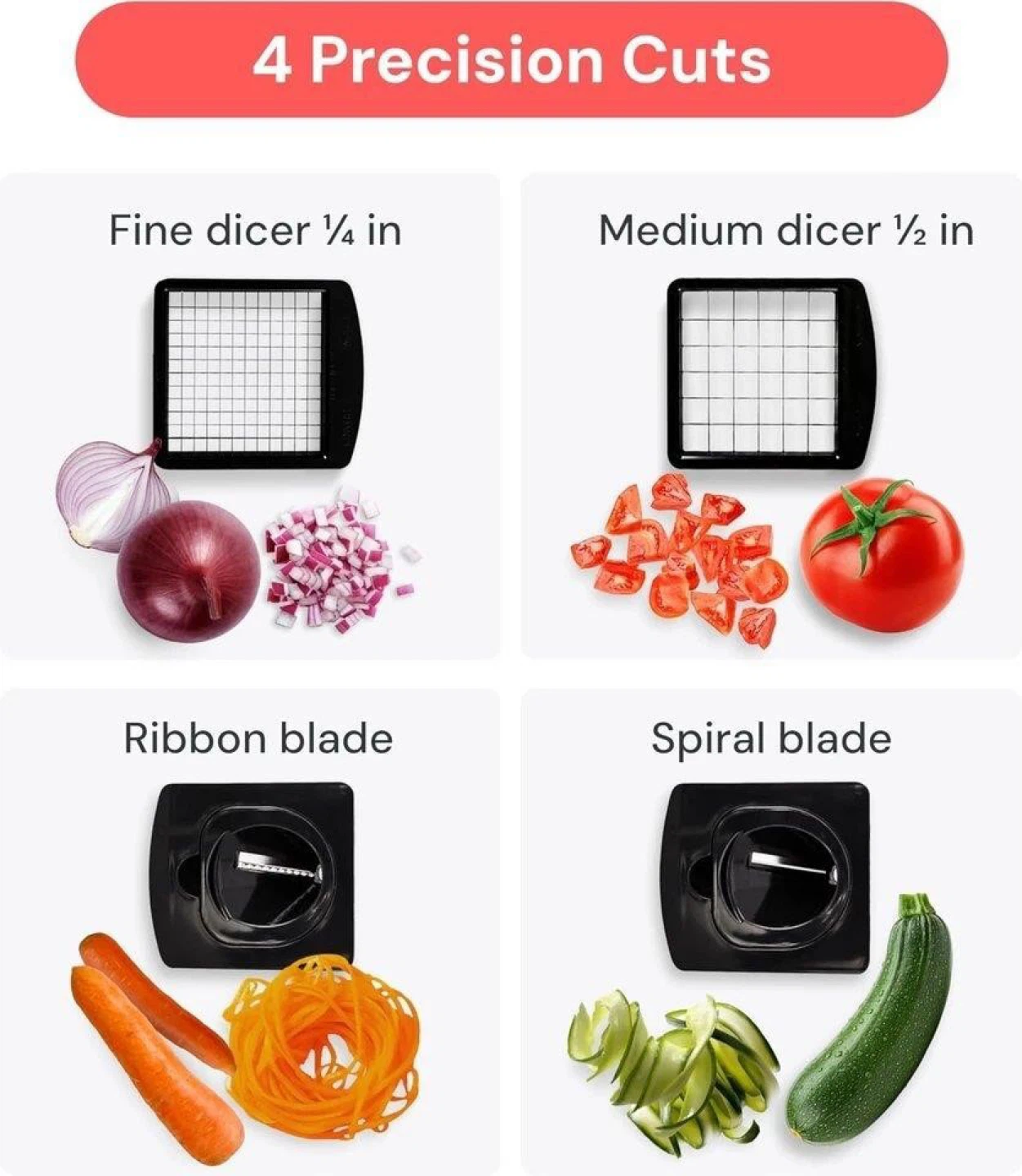 1.2L Family Size Vegetable Chopper and Slicer - photo 3