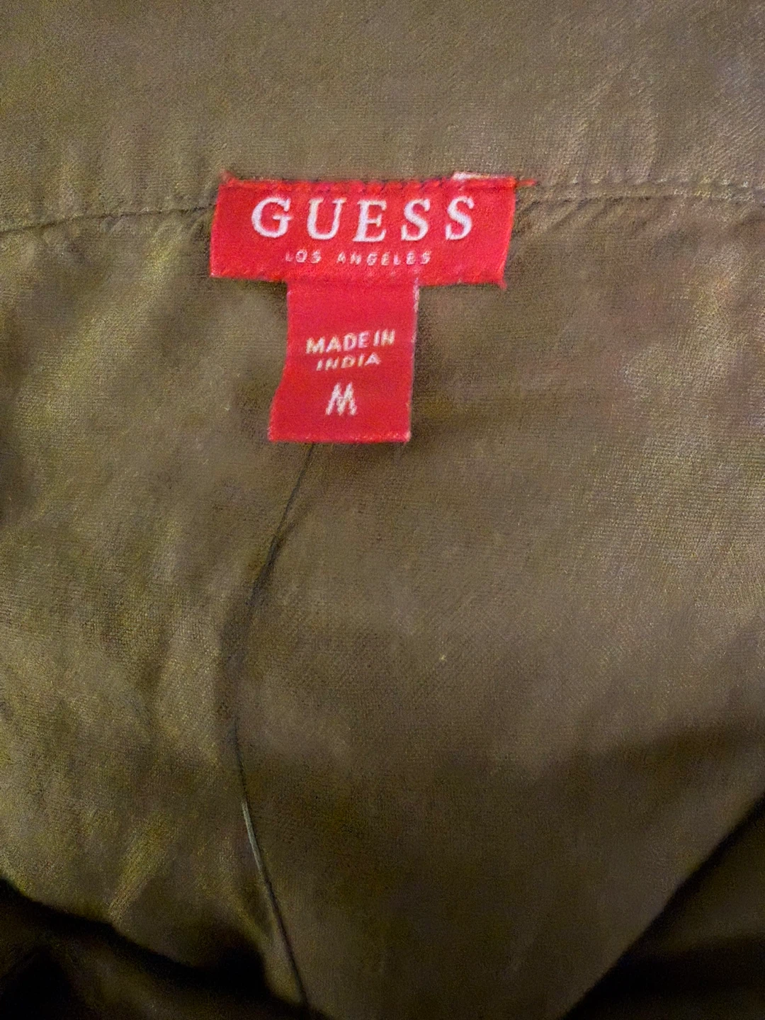 Guess Olive Green Drawstring Dress - Size M - photo 3