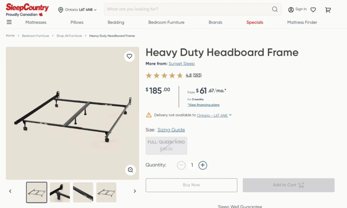 Heavy Duty  Headboard BedFrame