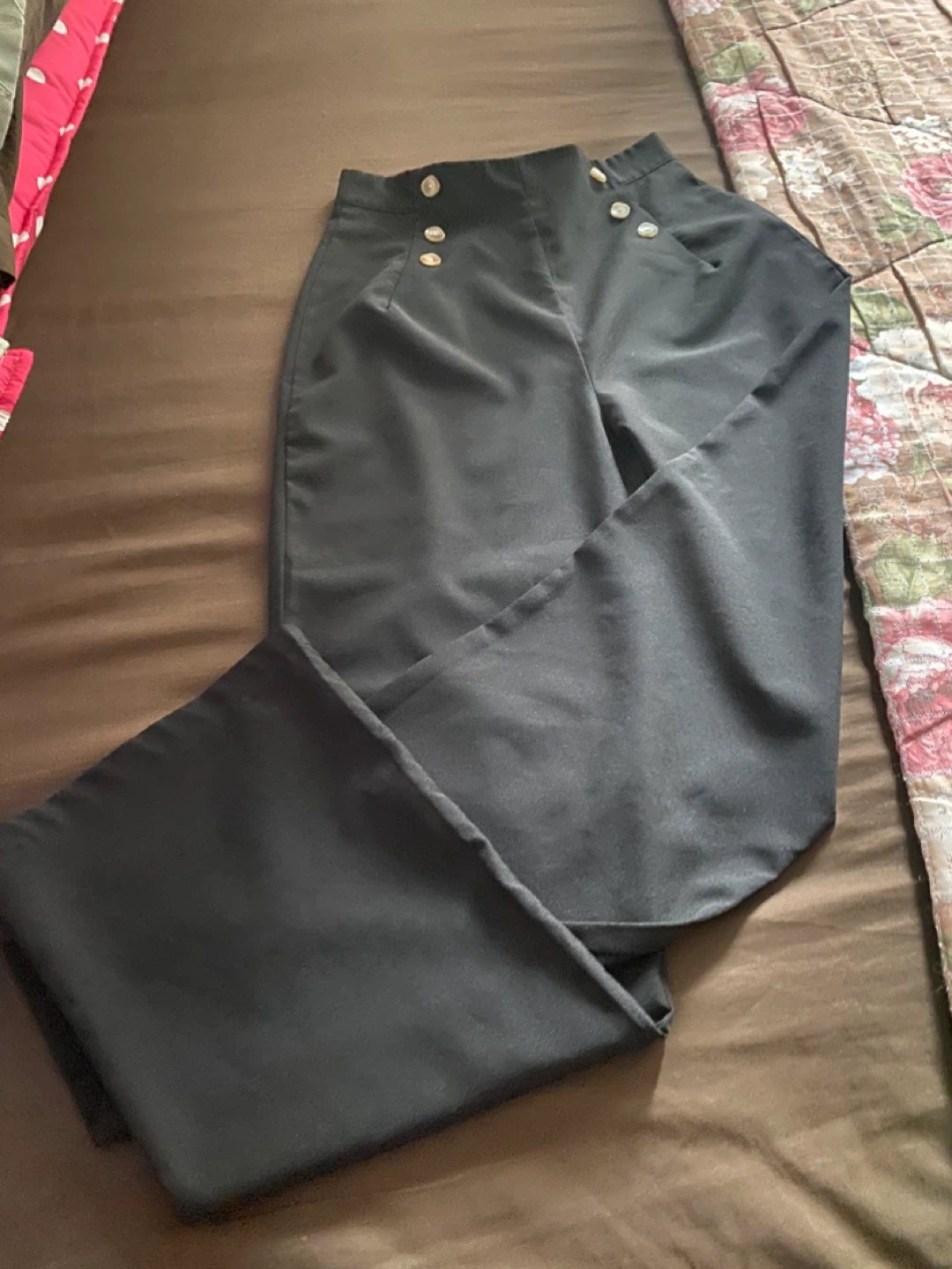 Black Sailor Style High-Waisted Pant🌱