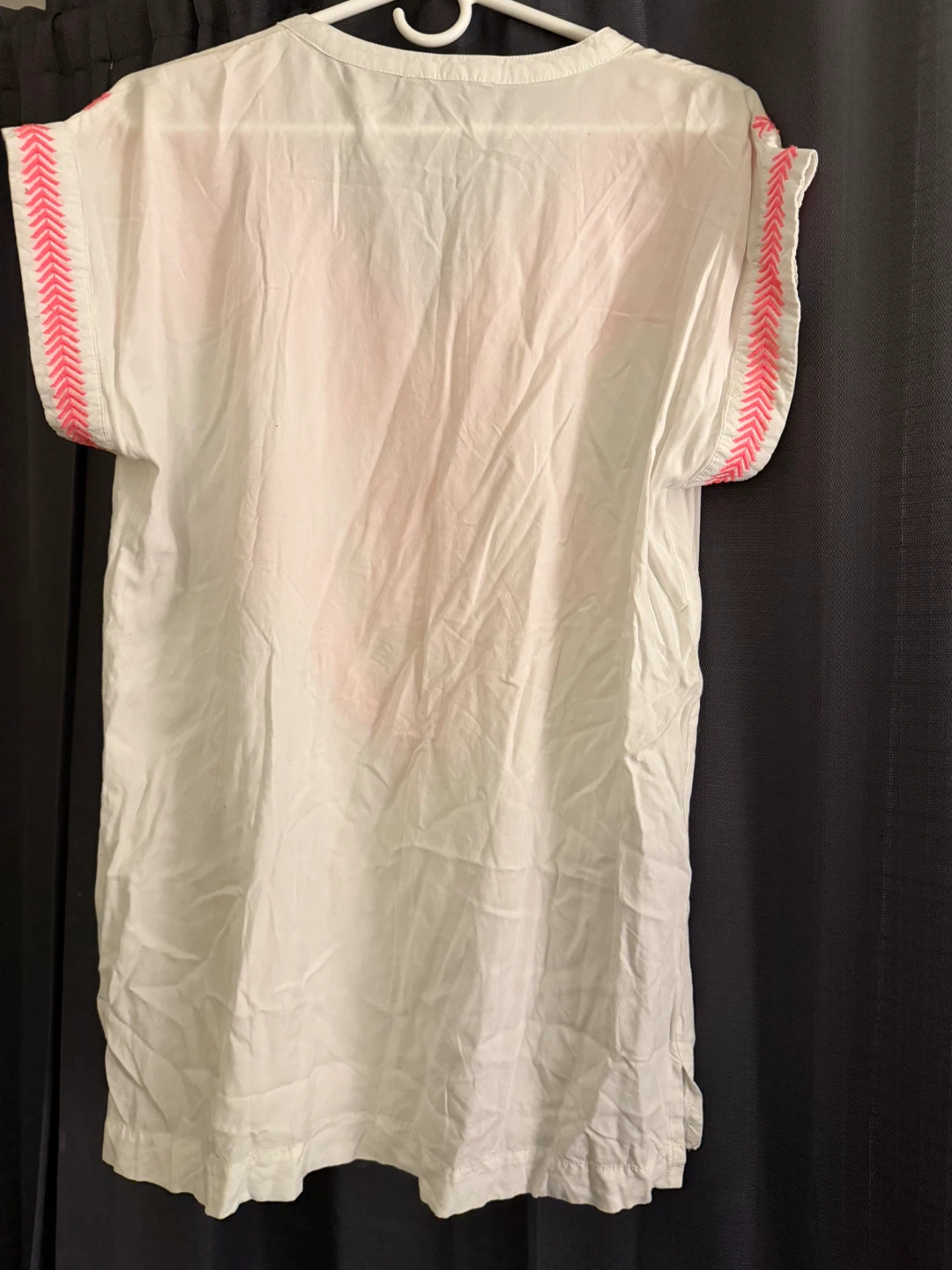 Solitaire Swim White Tunic with Pink Embroidery Size L - photo 2