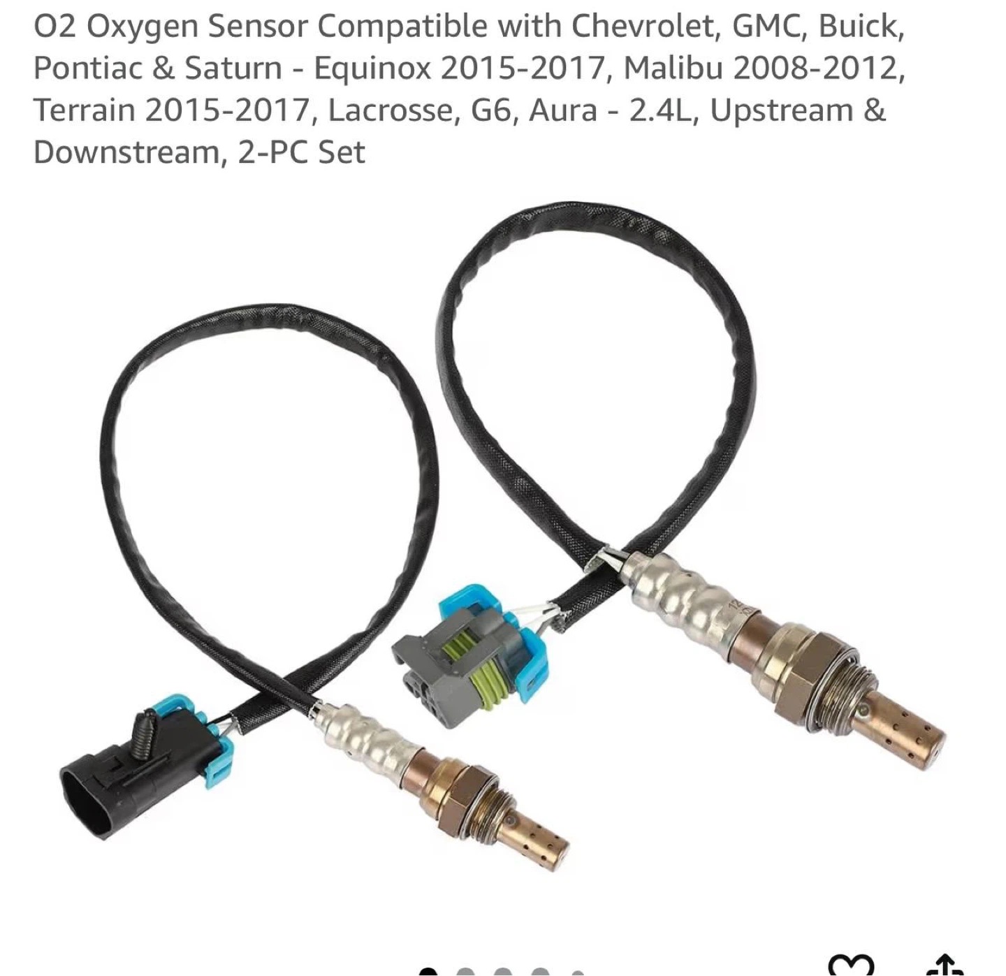 O2 Oxygen Sensor Set (Upstream + Downstream) – Chevy / - photo 2