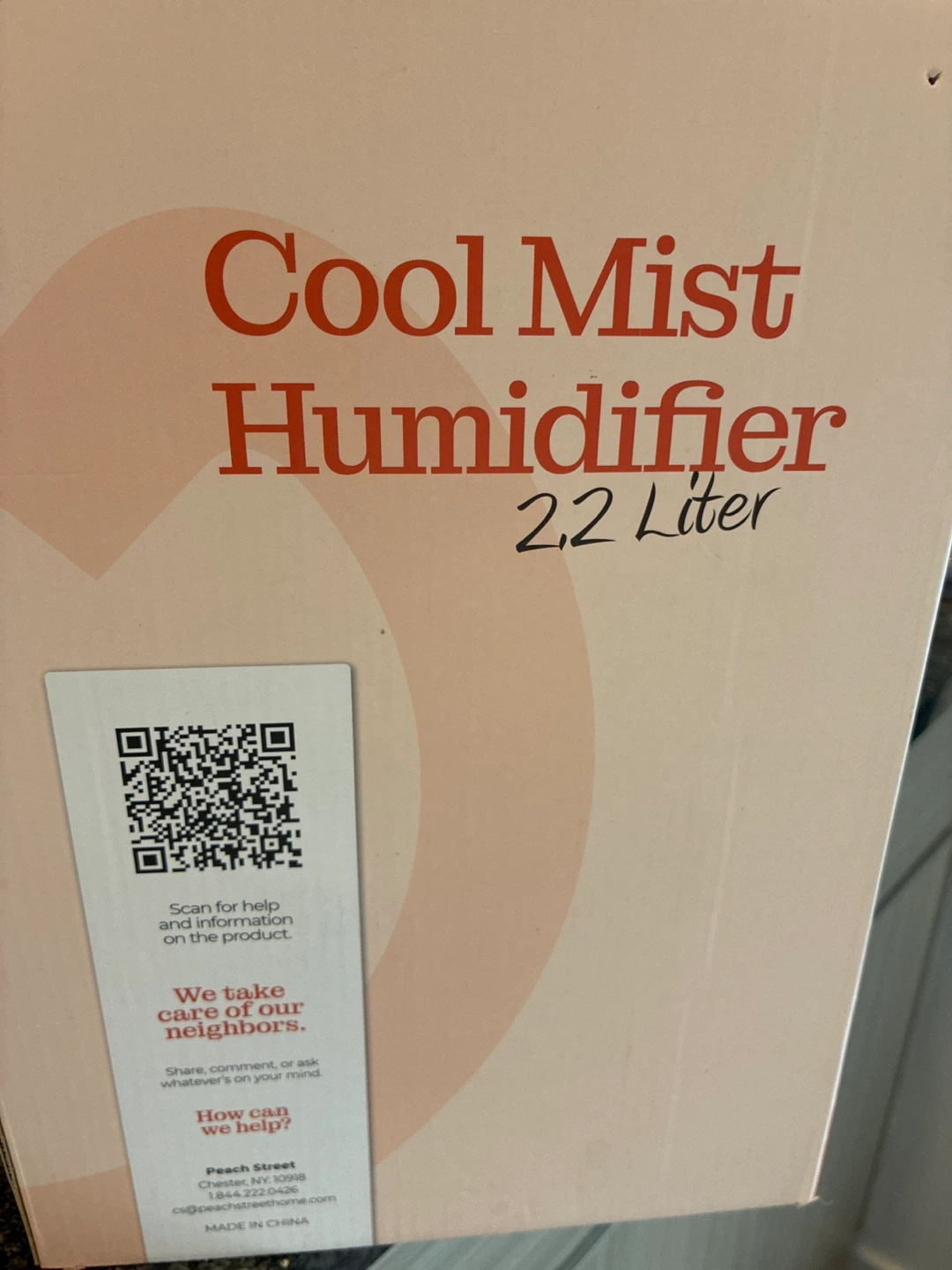 Peach Street Cool Mist Humidifier - 2.2 Liter
