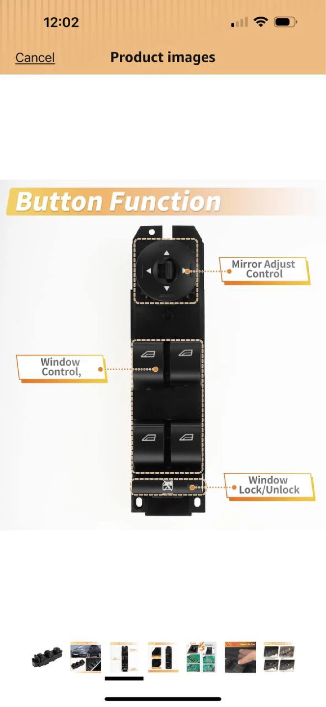 Power Window Switch Driver Side – Ford Escape / Focus / Transit - photo 3