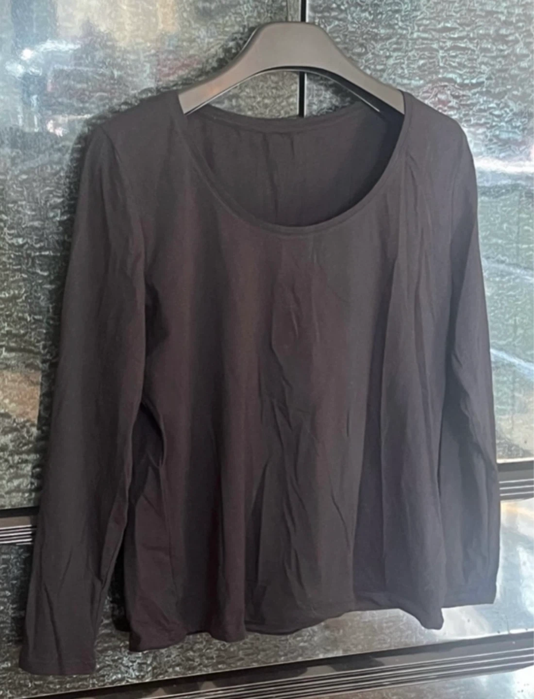 H&M Long Sleeve Scoop Neck Tops (White & Black) - photo 3