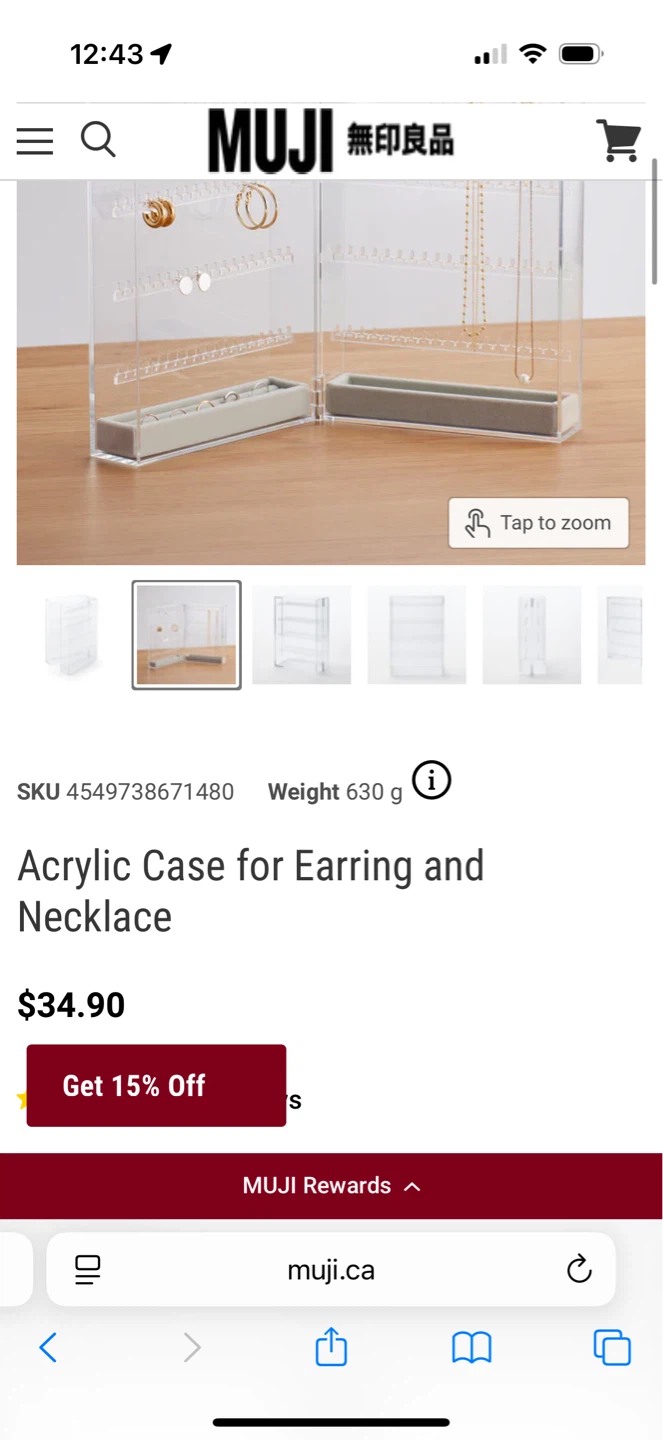 MUJI Acrylic Jewelry Case - photo 3