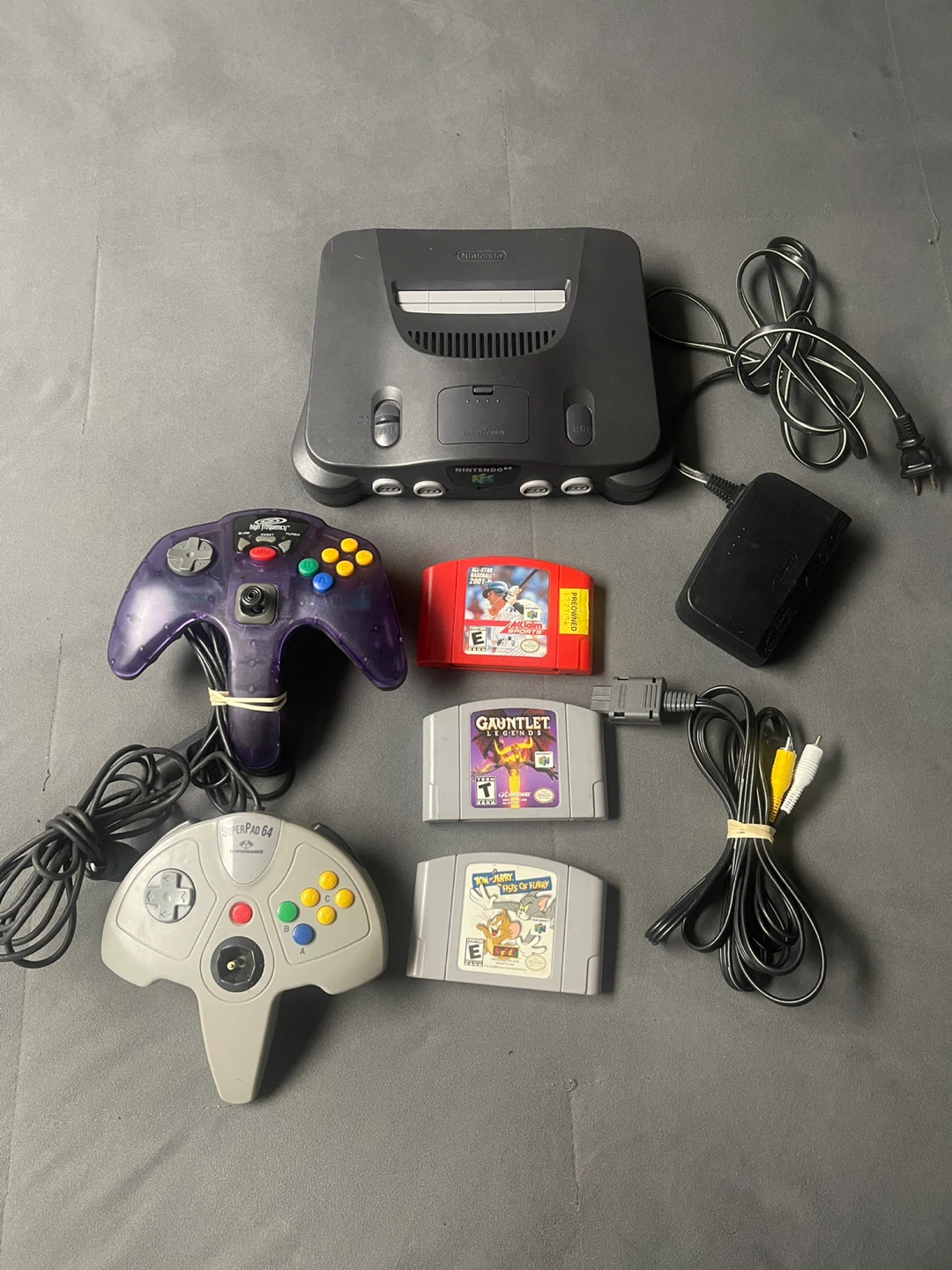 Nintendo 64 Console with Games and Controllers
