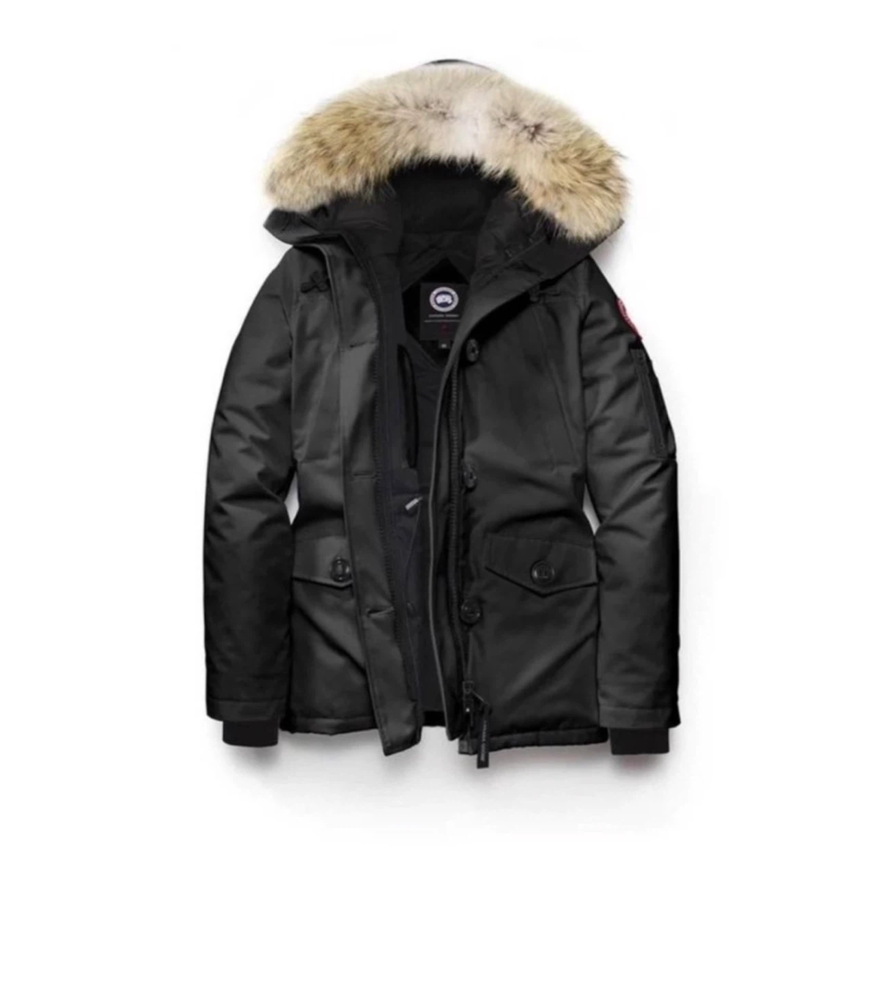 Canada Goose Black Parka with Fur Hood