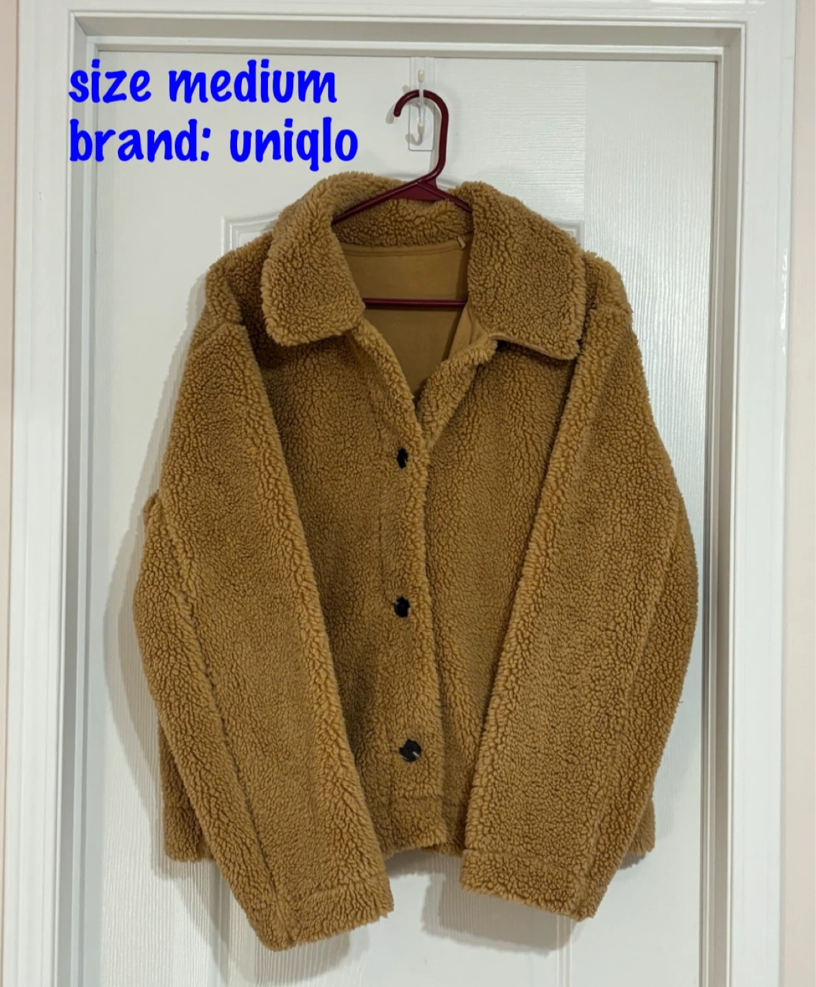 Uniqlo Teddy Fleece Jacket - Size Medium