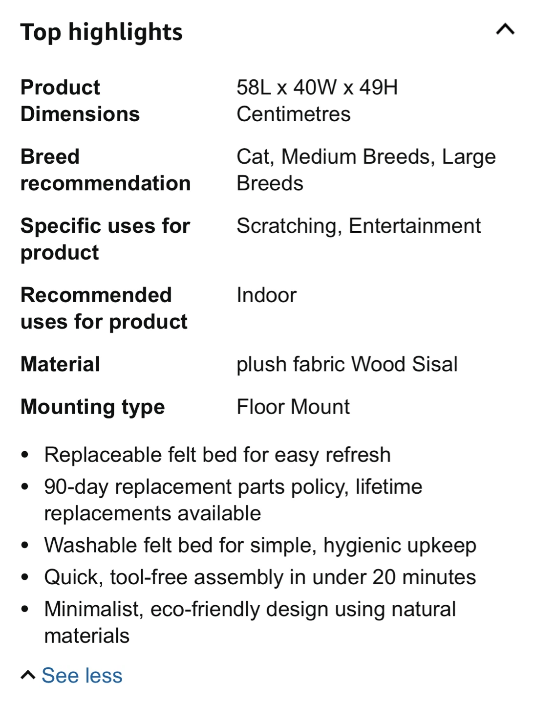 Cat Bed + Scratching Post (Minimalist) - photo 5