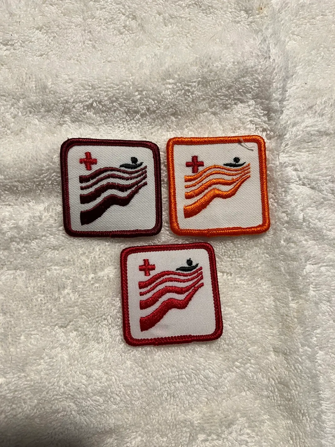 Vintage Red Cross Swimming Badges